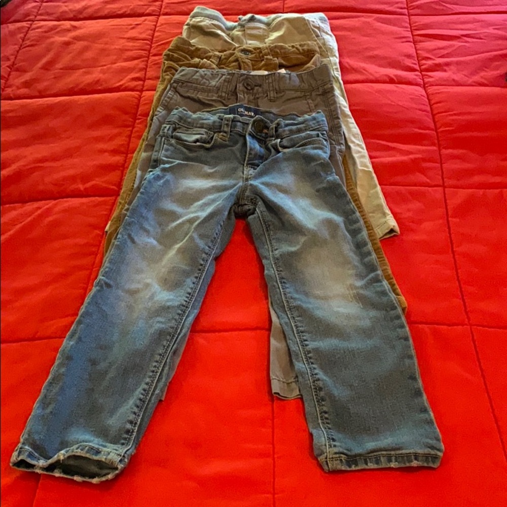 Lot of 4T Boys Old Navy Khakis, Cords, and Jeans